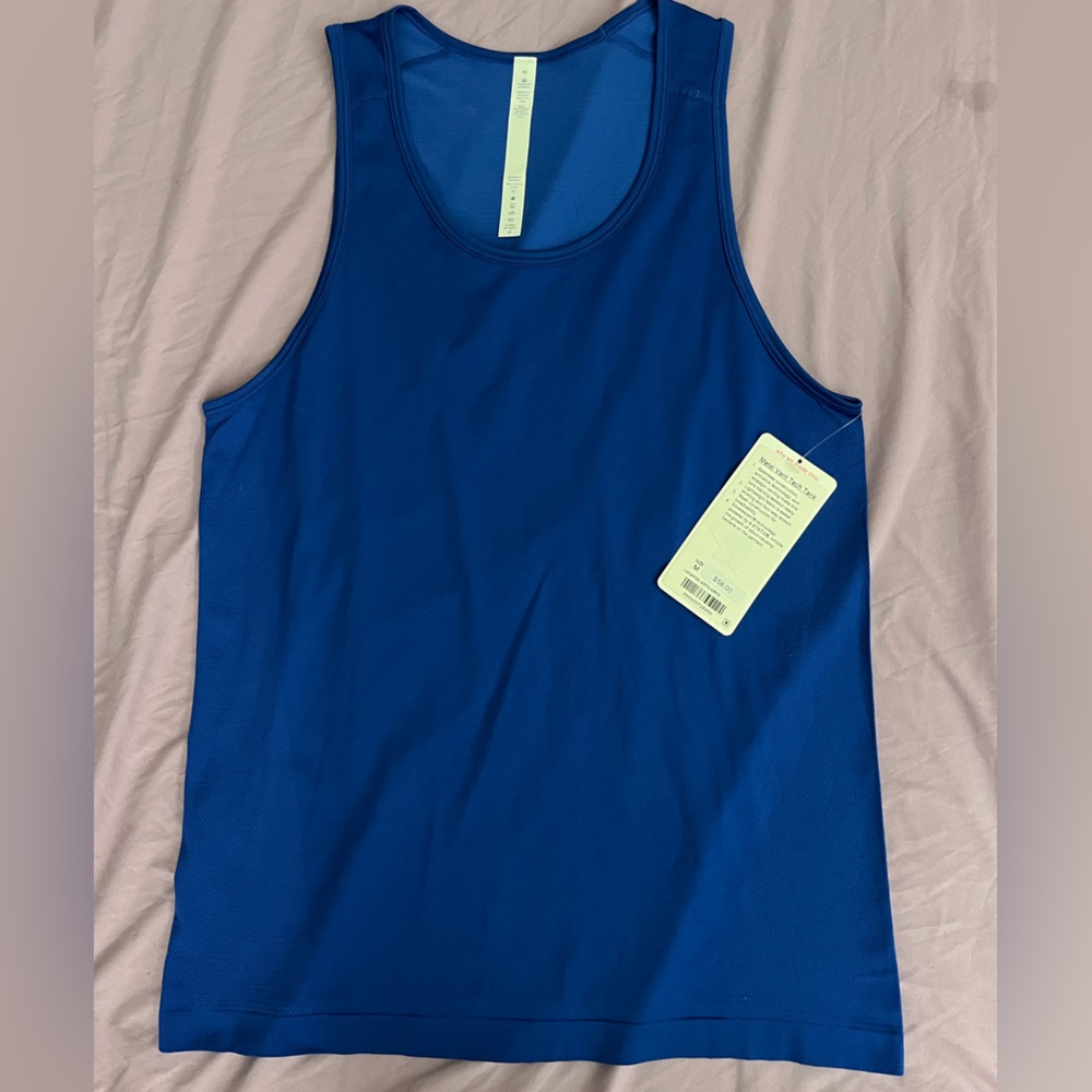 lululemon symphony blue metal vent tech tank